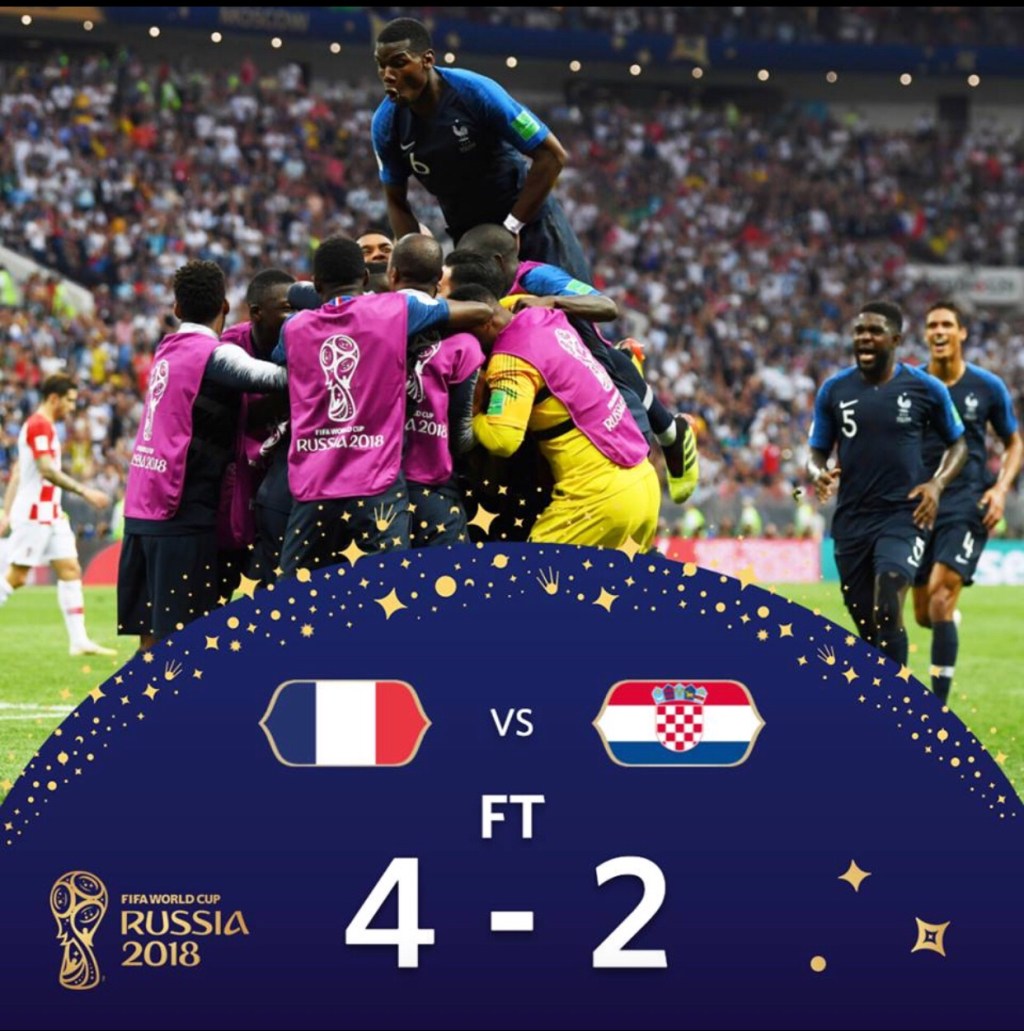 France outclass Croatia in Fifa WorldCup Final Russia&nbsp;2018